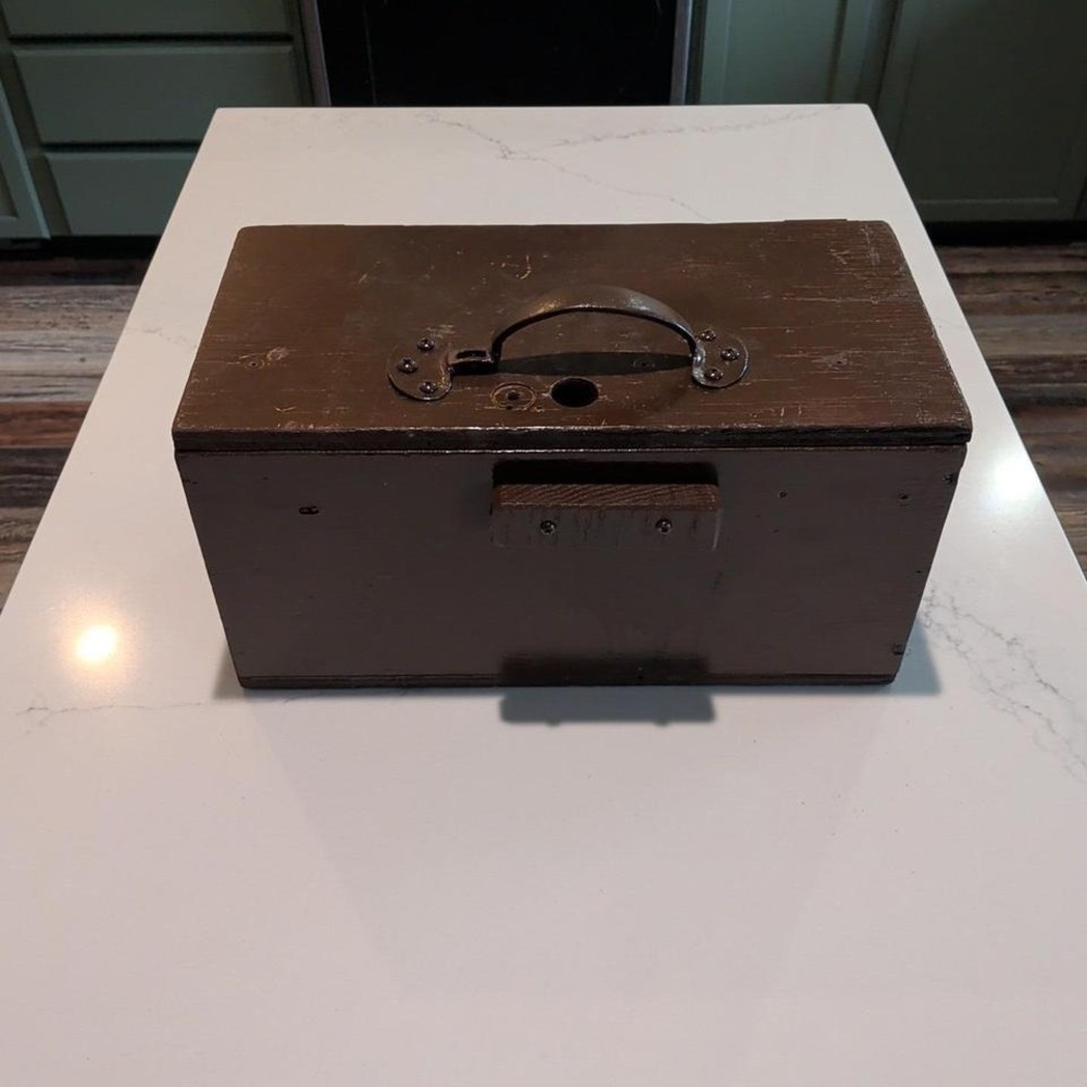 Handmade Wooden Storage Box With Handle